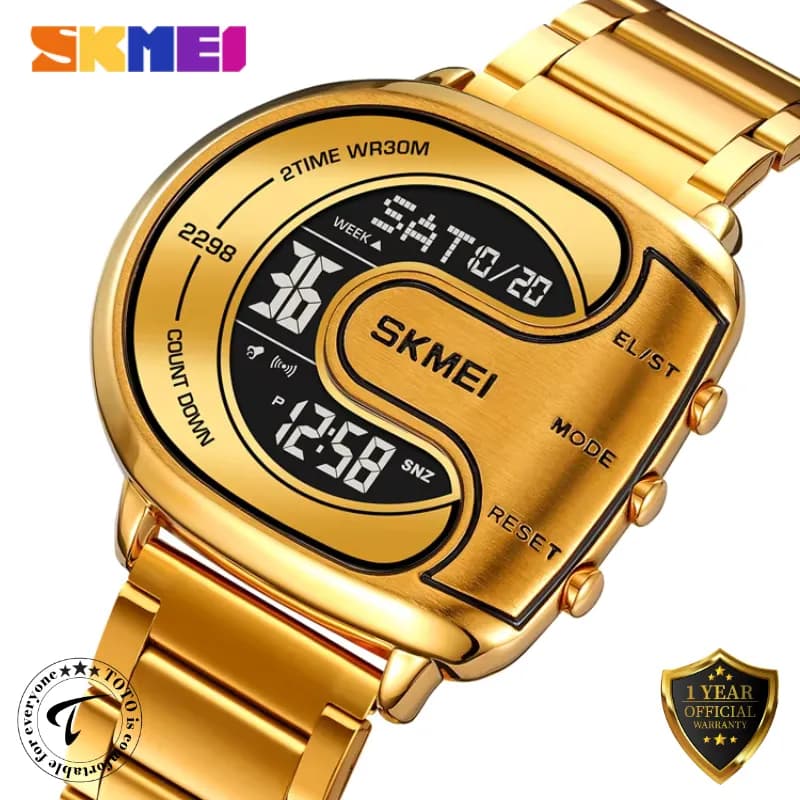 SKMEI 2298 Modern Digital Watch – Fashionable Unique Design